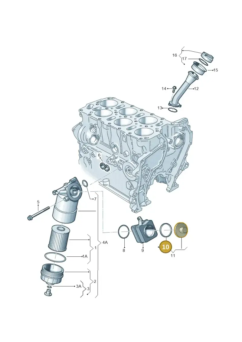 038117070 — Volkswagen Phaeton 4motion (2010-2016) diagram 230115700, position 10