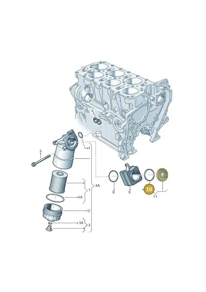 038117070 — Volkswagen Touareg (2010-2012) diagram 478115700, position 10