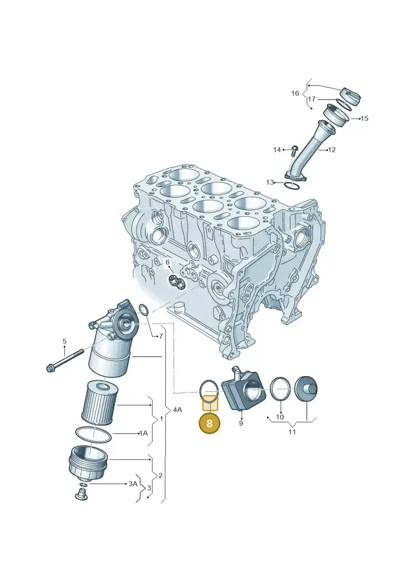 038117070A — Volkswagen Phaeton 4motion (2010-2016) diagram 230115700, position 8