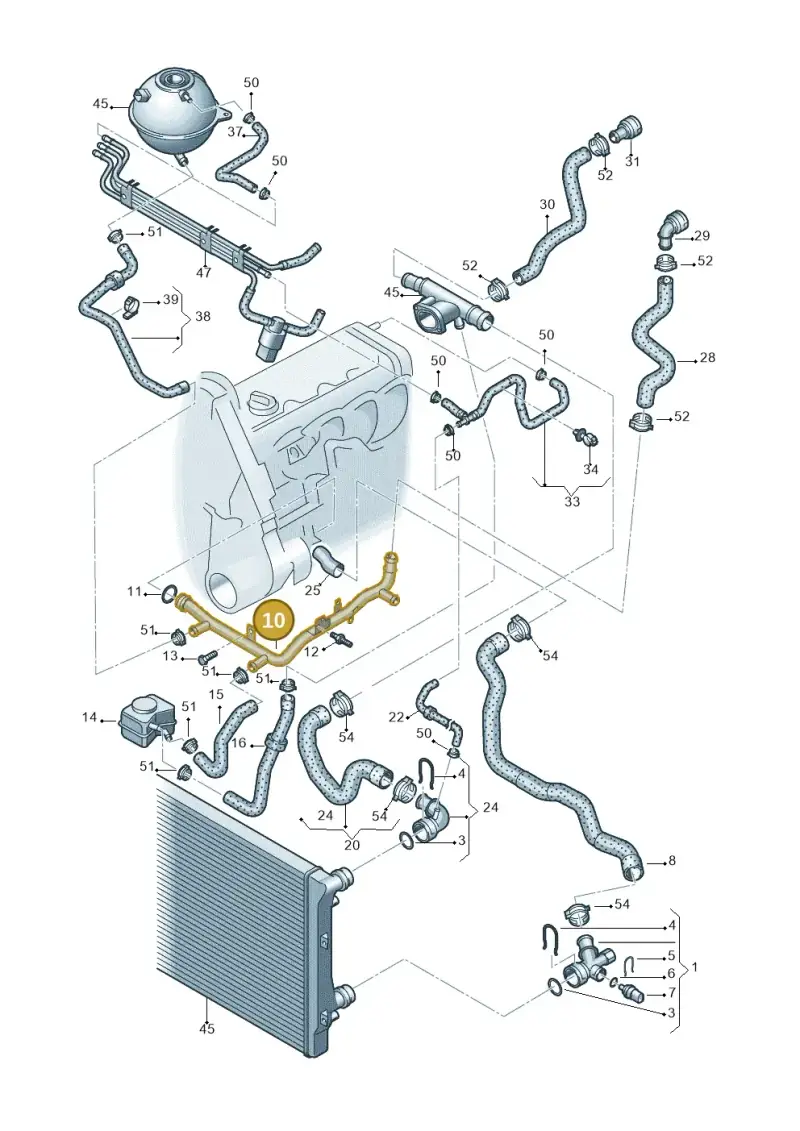 038121065CS — Volkswagen Caddy panel van (2008-2010) diagram 443121400, position 10