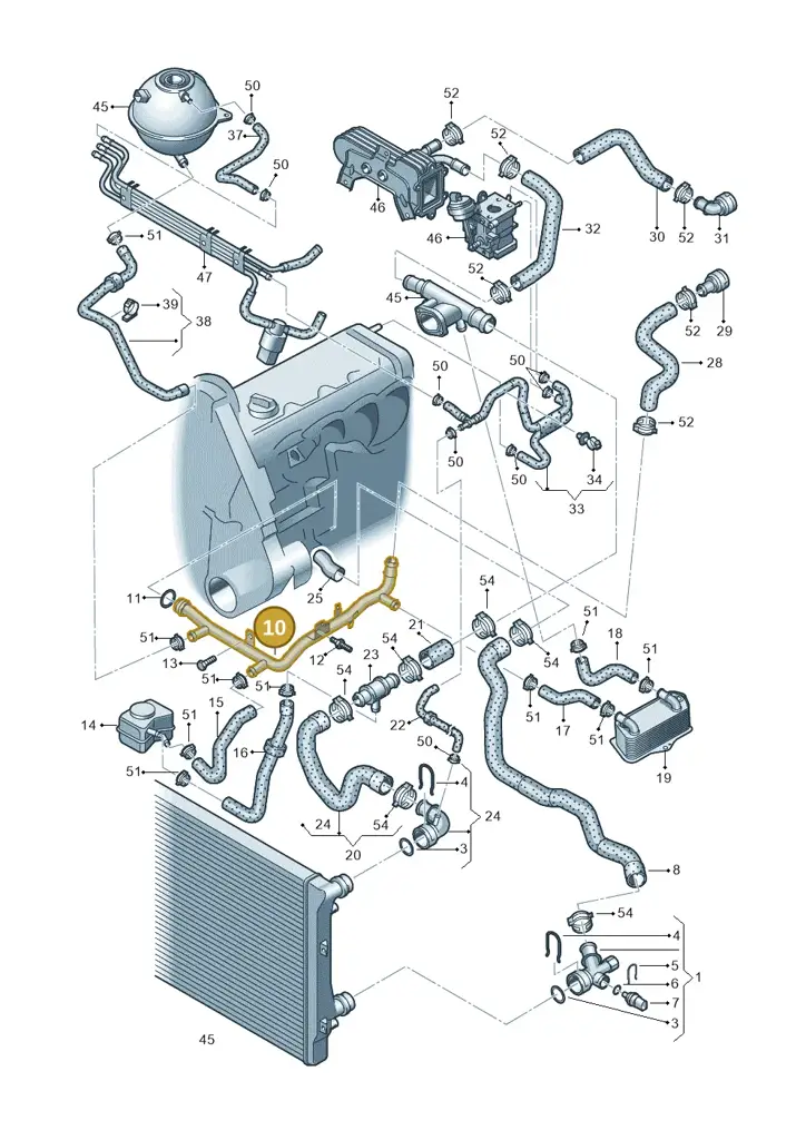 038121065CT — Volkswagen Jetta Vagon 08> (2008-) diagram 420121400, position 10