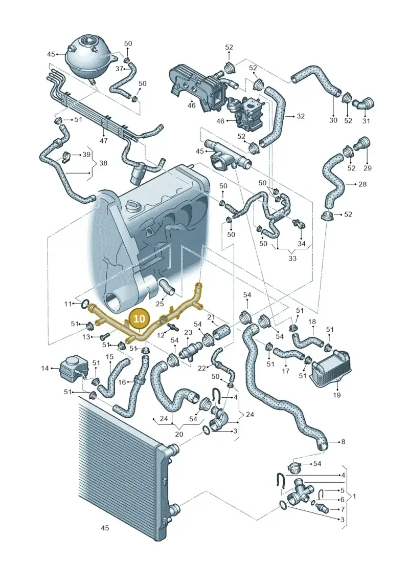 038121065CT — Volkswagen Jetta Vagon            08> (2008-) diagram 420121400, position 10