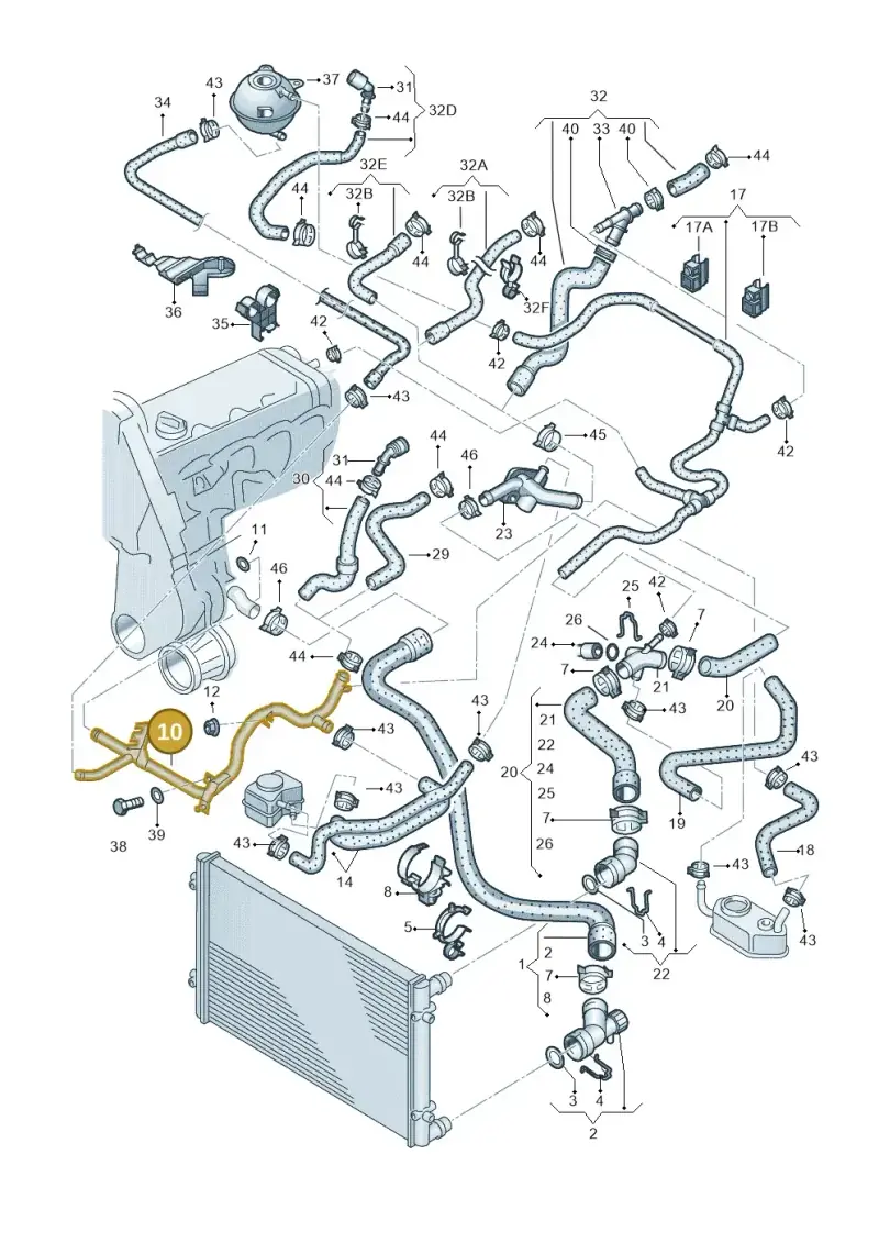 038121065Q — Volkswagen Jetta Wagon (2001-2001) diagram 194121400, position 10