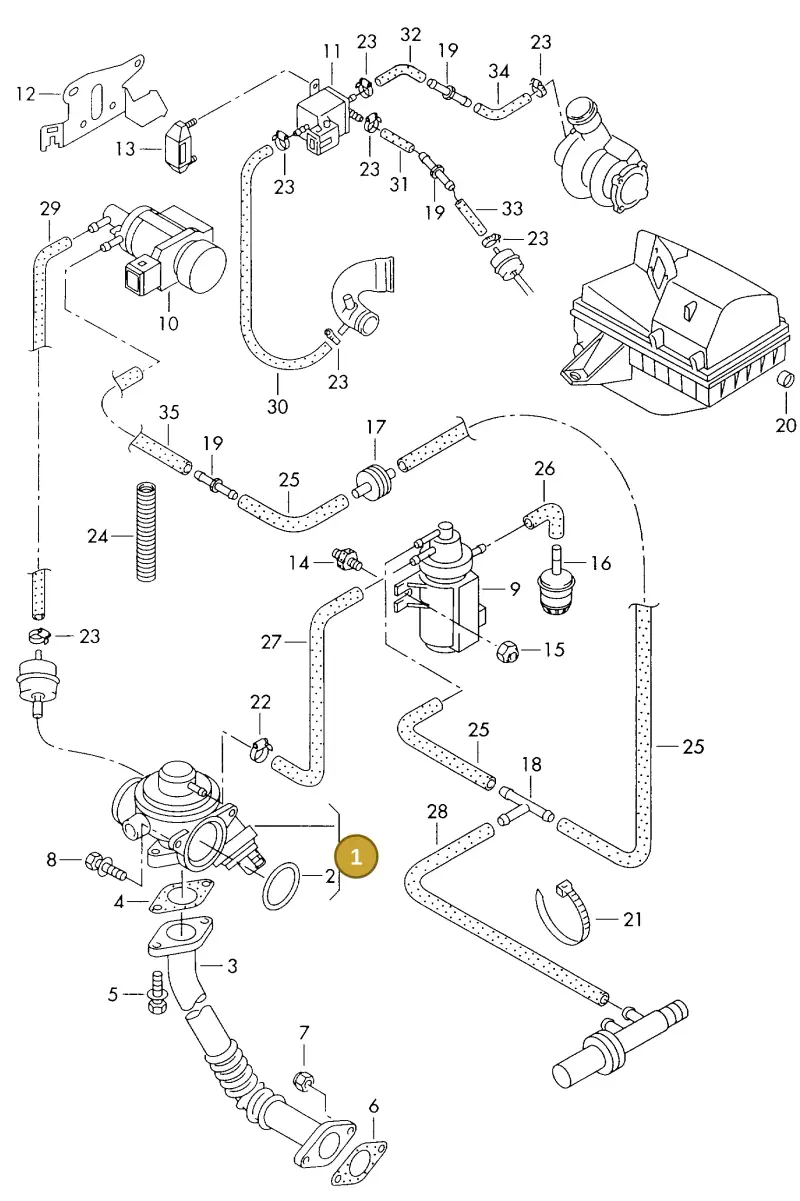 038131501AQ — Volkswagen SHARAN/SYNCRO (1995-2000) diagram 192131200, position 1
