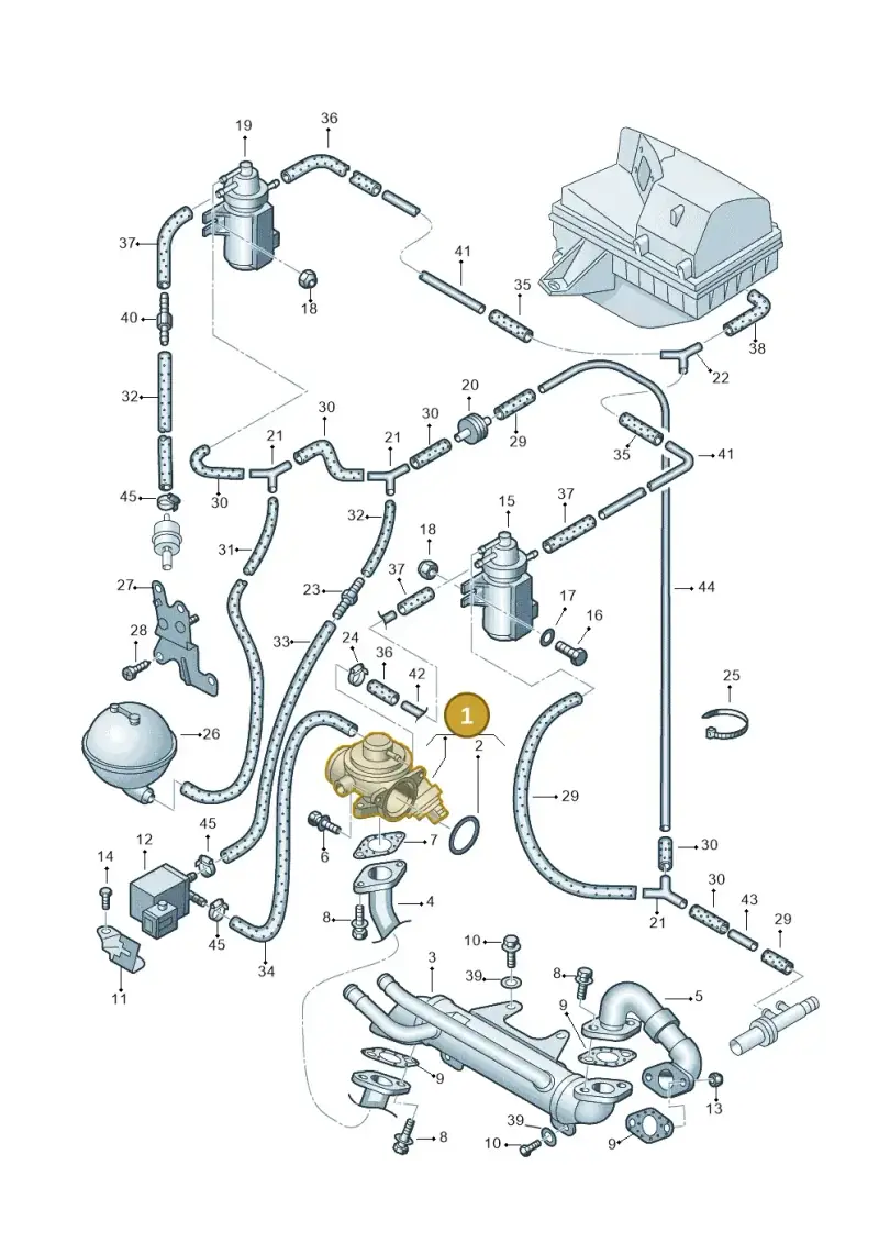 038131501AQ — Volkswagen PASSAT/4MOTION/W8 (2002-2005) diagram 195131150, position 1