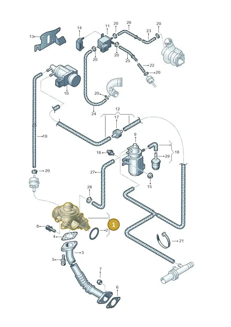 038131501AQ — Volkswagen Sharan (2008-2010) diagram 244131200, position 1