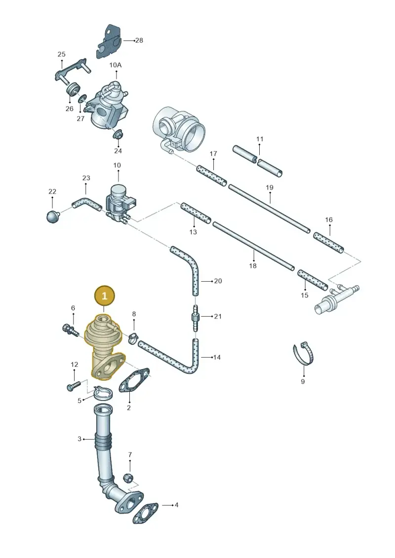 038131501BB — Volkswagen LUPO/3L TDI (2003-2005) diagram 158131020, position 1