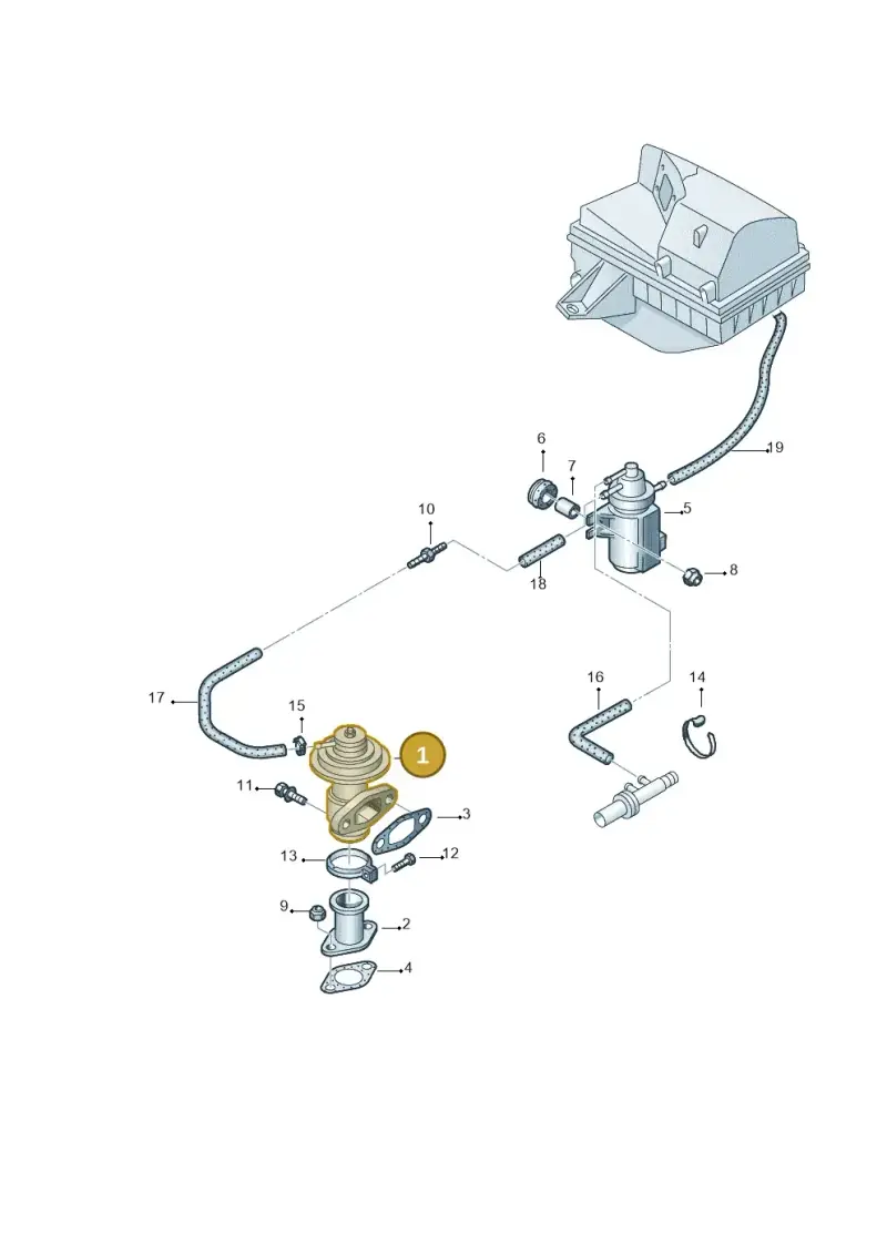 038131501BB — Volkswagen Jetta/Wagon (2002-2006) diagram 194131150, position 1