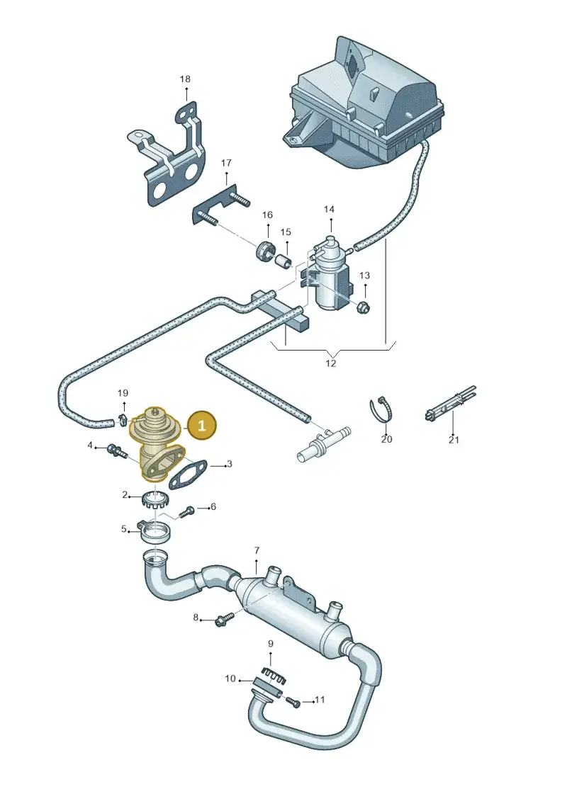 038131501BB — Volkswagen Caddy panel van (2008-2010) diagram 443131600, position 1
