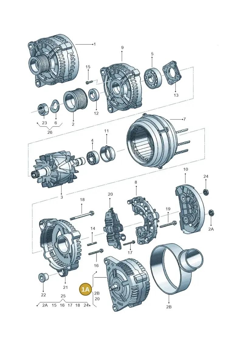 038903018CX — Volkswagen FOX                  M.05> (2005-) diagram 315903000, position 1A