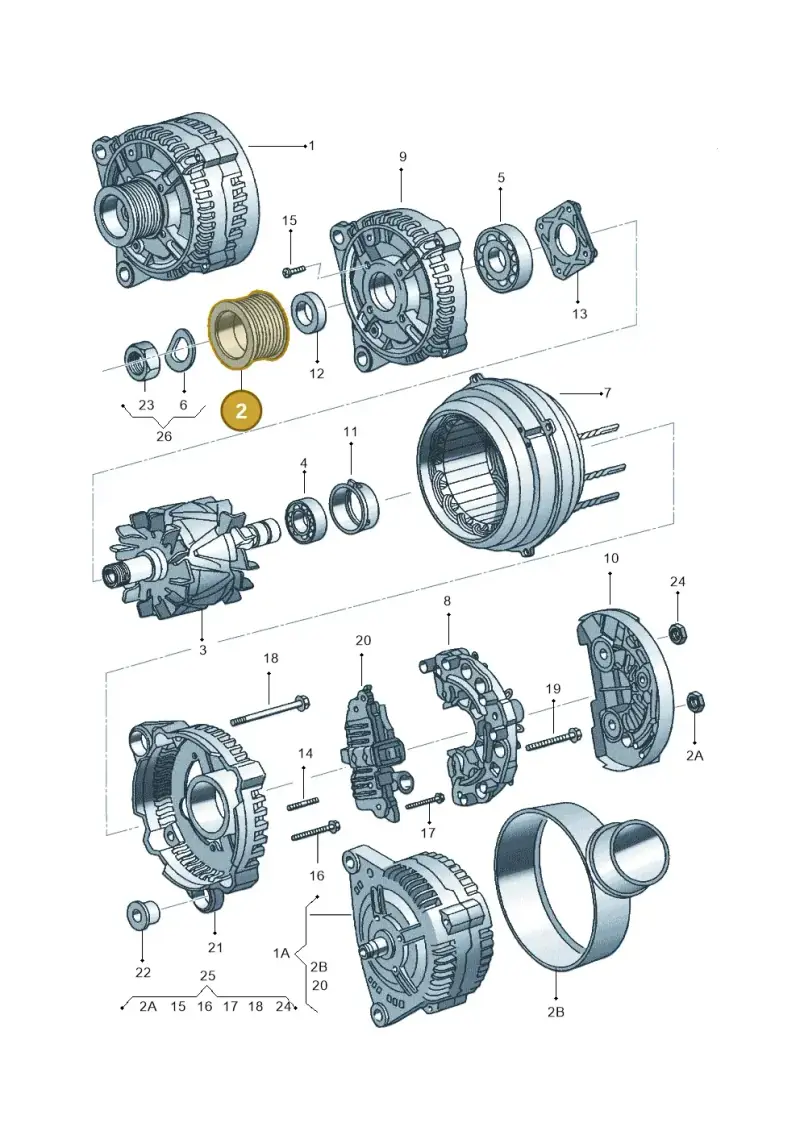 038903119B — Volkswagen FOX                  M.05> (2005-) diagram 315903000, position 2