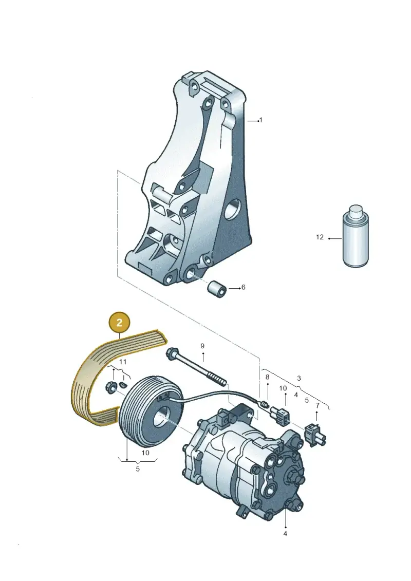 038903137N — Volkswagen Polo (2008-2009) diagram 158260150, position 2