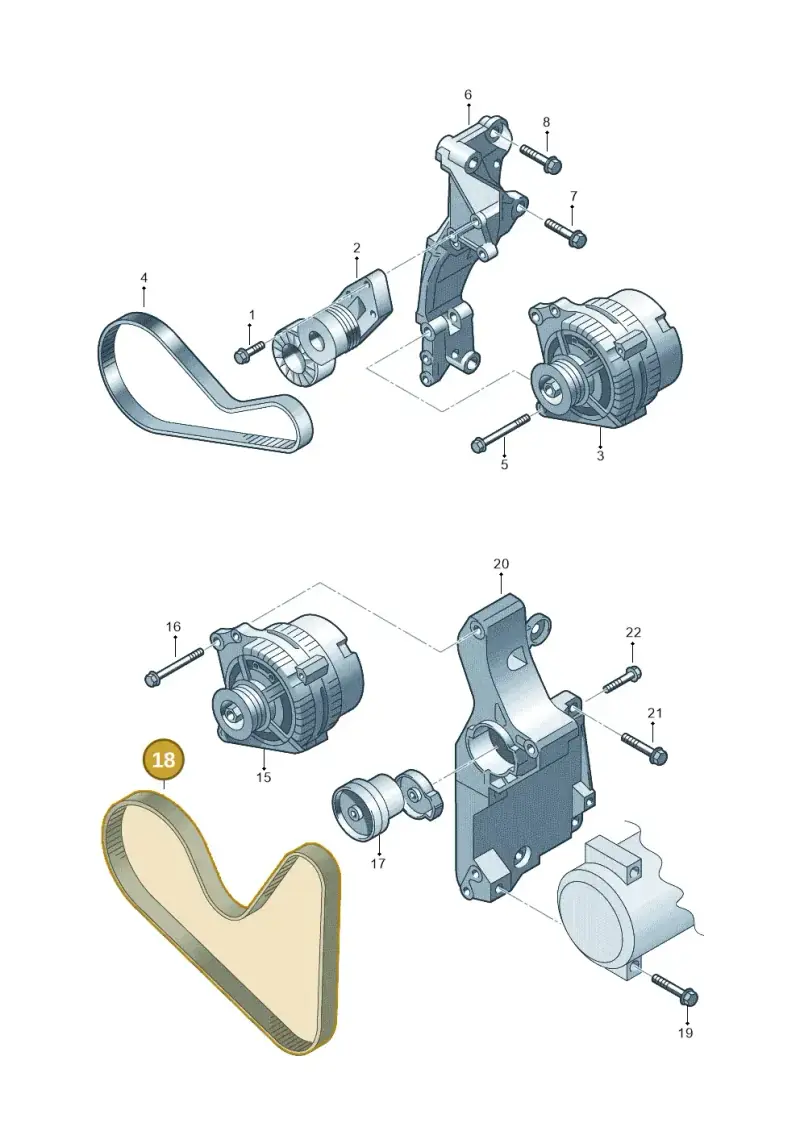 038903137N — Volkswagen Polo (2008-2009) diagram 210903550, position 18