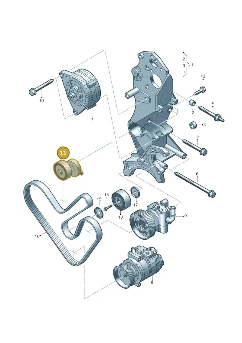 038903315AP — Volkswagen Caravelle (2015-2019) diagram 679903400, position 11