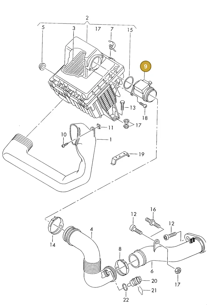 038906461 — Volkswagen LT, LT 4X4 (2003-2006) diagram 176129100, position 9