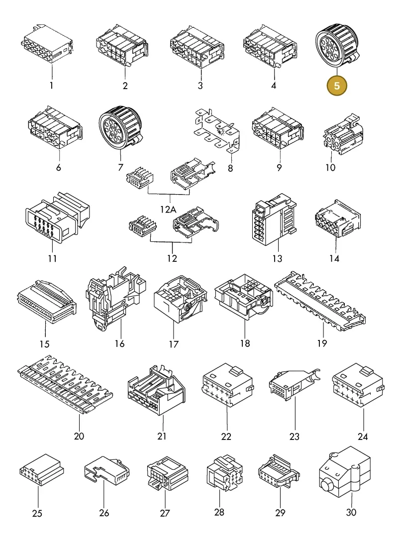 038973121C — Audi 1J0 platform diagram 198971400, position 5