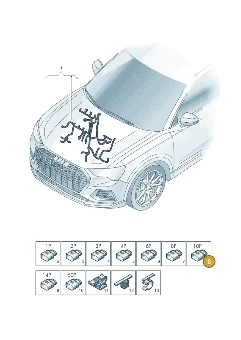 038973121C — Audi Q3 (2018-2025) diagram 597971110, position 8