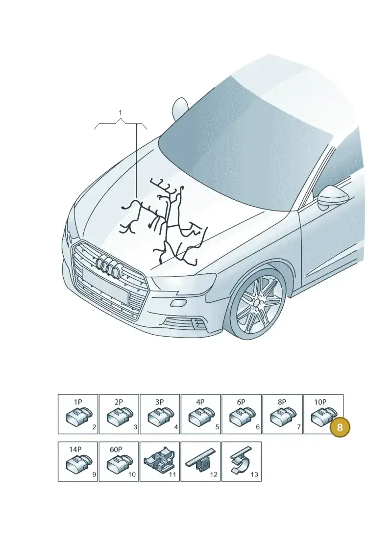 038973121C — Audi A3 Sportback (2016-2020) diagram 890971250, position 8