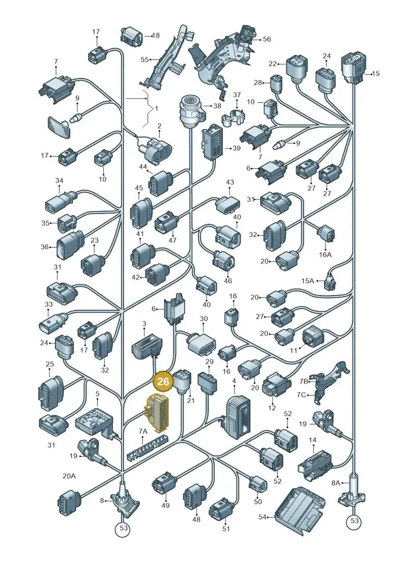 038973721B — Volkswagen Golf (2011-2013) diagram 649971800, position 26