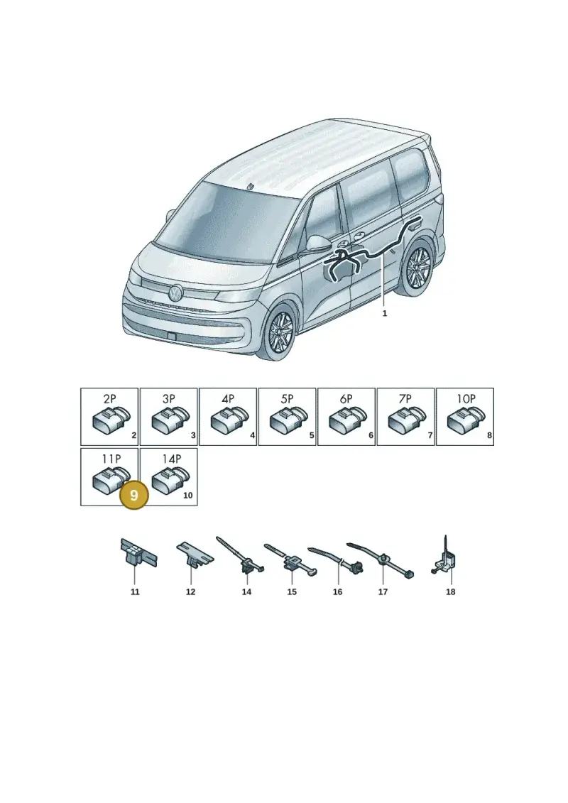 038973721B — Volkswagen Multivan (2021-) diagram 7t0972290, position 9