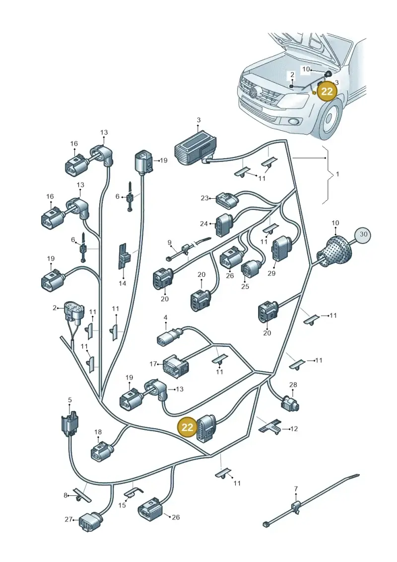 038973721 — Volkswagen Amarok twin cab (2022-) diagram 894971810, position 22