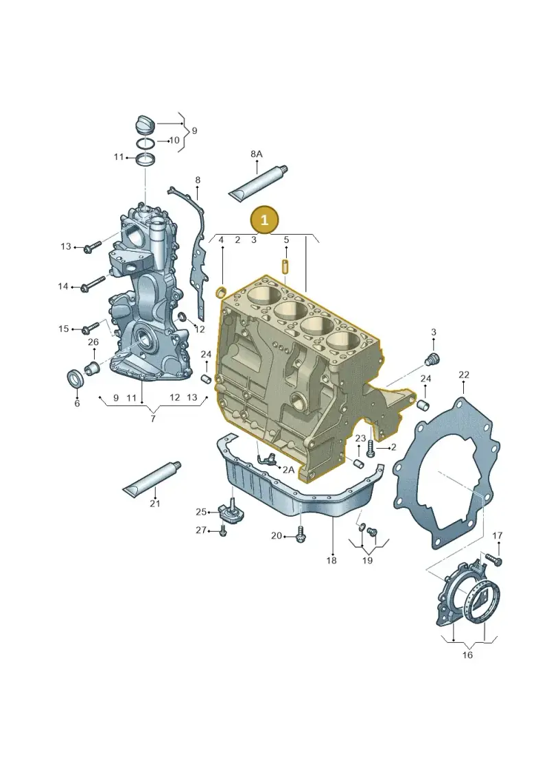 03C103011AR — Volkswagen Passat CC (2011-2016) diagram 737103100, position 1