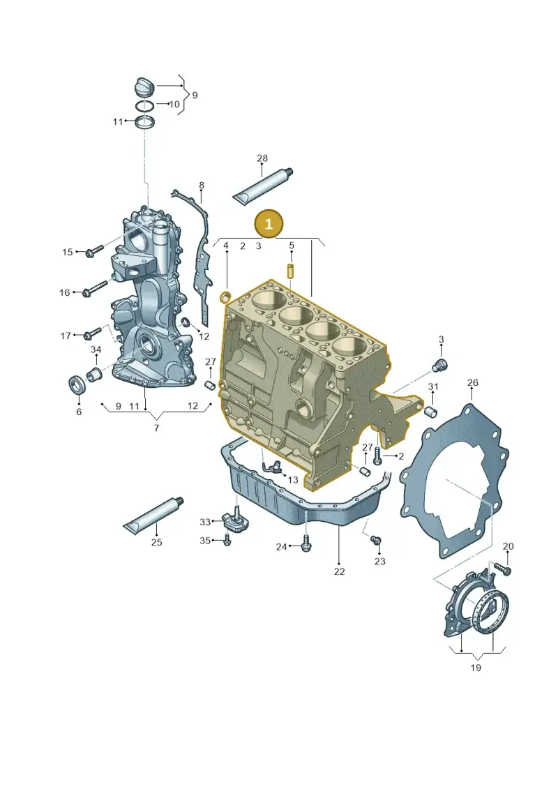 03C103011AR — Volkswagen Scirocco 2.0 (2014-2017) diagram 786103010, position 1