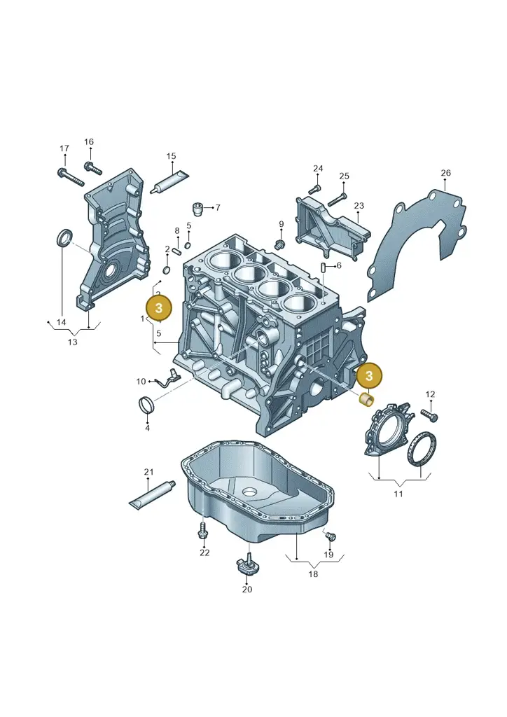 03C103113 — Volkswagen Beetle (2016-2019) diagram 649103010, position 3