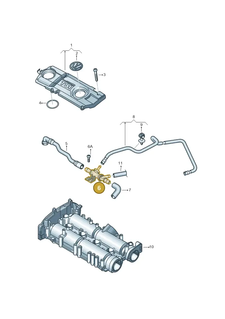03C103175F — Volkswagen Passat estate (2008-2011) diagram 625103790, position 6