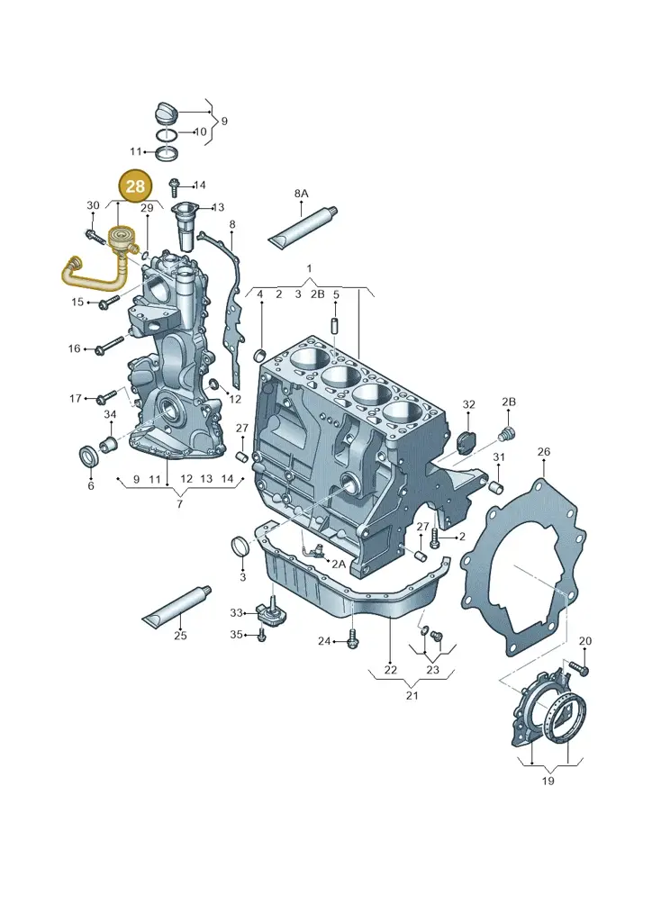 03C103201E — Volkswagen Passat estate (2008-2011) diagram 474103050, position 28