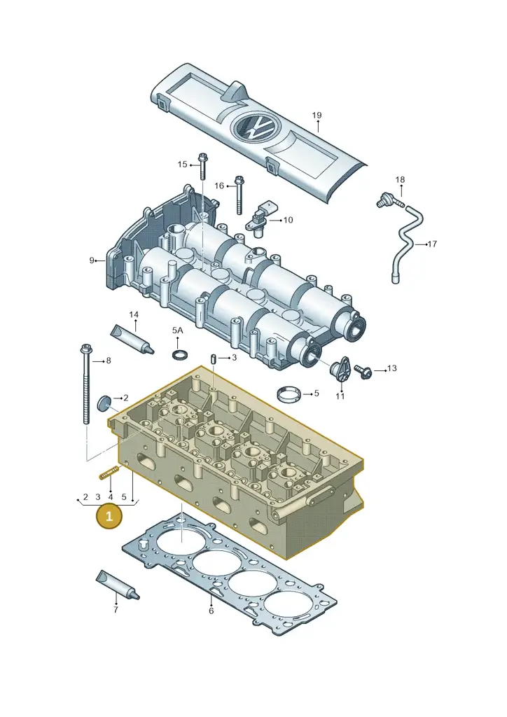 03C103351Q — Volkswagen Jetta 1.6 (2014-2018) diagram 678103400, position 1