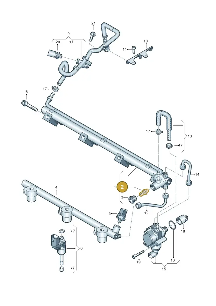 03C103363J — Volkswagen Atlas (2016-2023) diagram 627133900, position 2