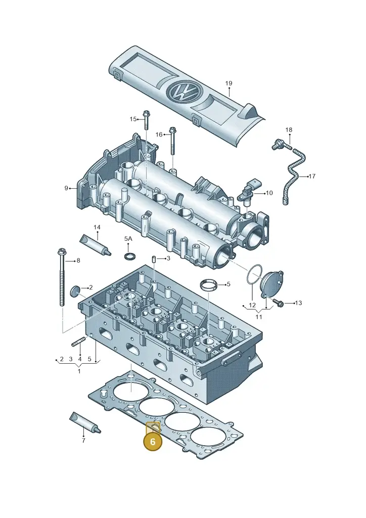 03C103383AL — Volkswagen Jetta (2014-2017) diagram 672103400, position 6