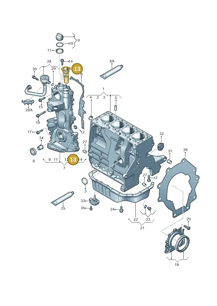 03C103464D — Volkswagen Jetta 1.6 (2014-2018) diagram 253103120, position 13