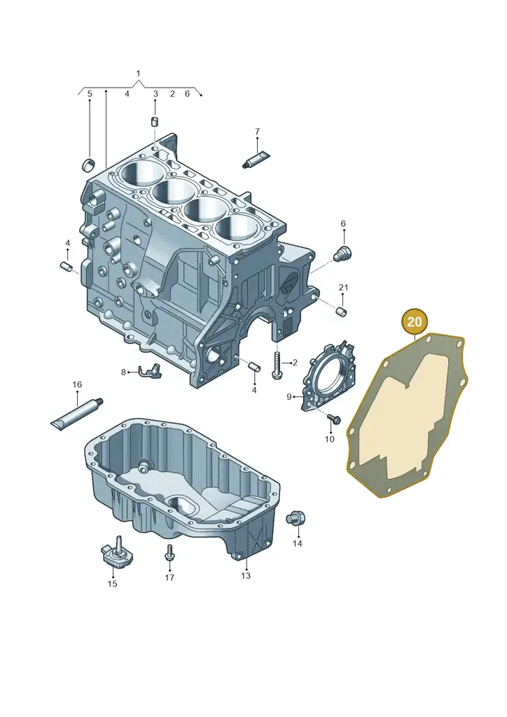 03C103551H — Volkswagen Beetle (2016-2019) diagram 689103050, position 20