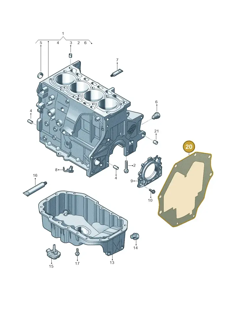 03C103551H — Volkswagen Beetle (2016-2019) diagram 689103050, position 20