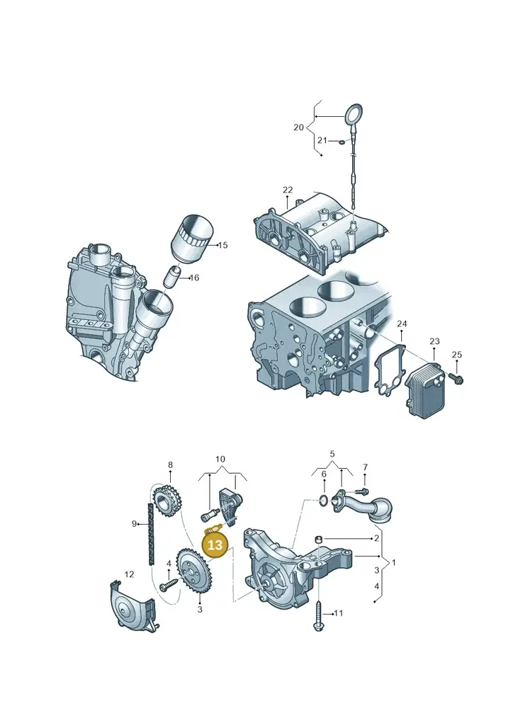 03C103714B — Volkswagen Beetle (2016-2019) diagram 694115150, position 13