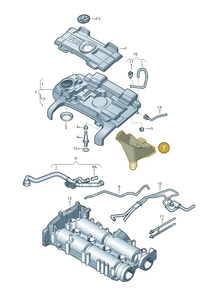 03C103747 — Volkswagen Beetle (2016-2019) diagram 474103780, position 7