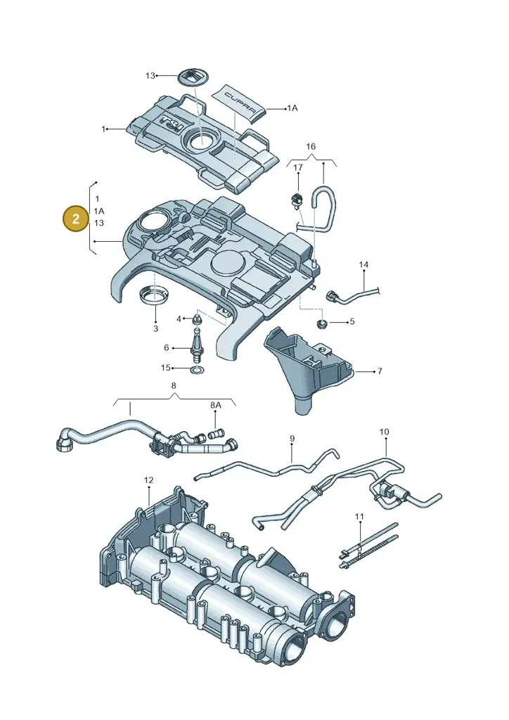 03C103925AR — SEAT Ibiza (2012-) diagram 639103780, position 2