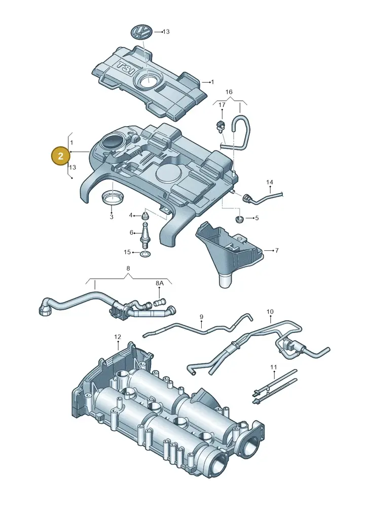 03C103925BR — Volkswagen Beetle (2016-2019) diagram 474103780, position 2