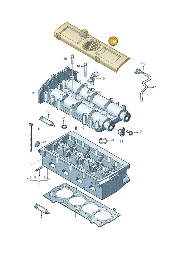 03C103935 — Volkswagen Jetta 1.6 (2014-2018) diagram 678103400, position 19
