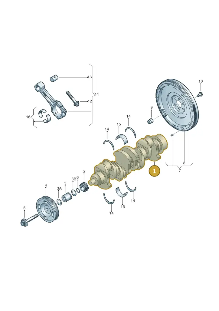 03C105101BM — Volkswagen Beetle (2016-2019) diagram 775105200, position 1
