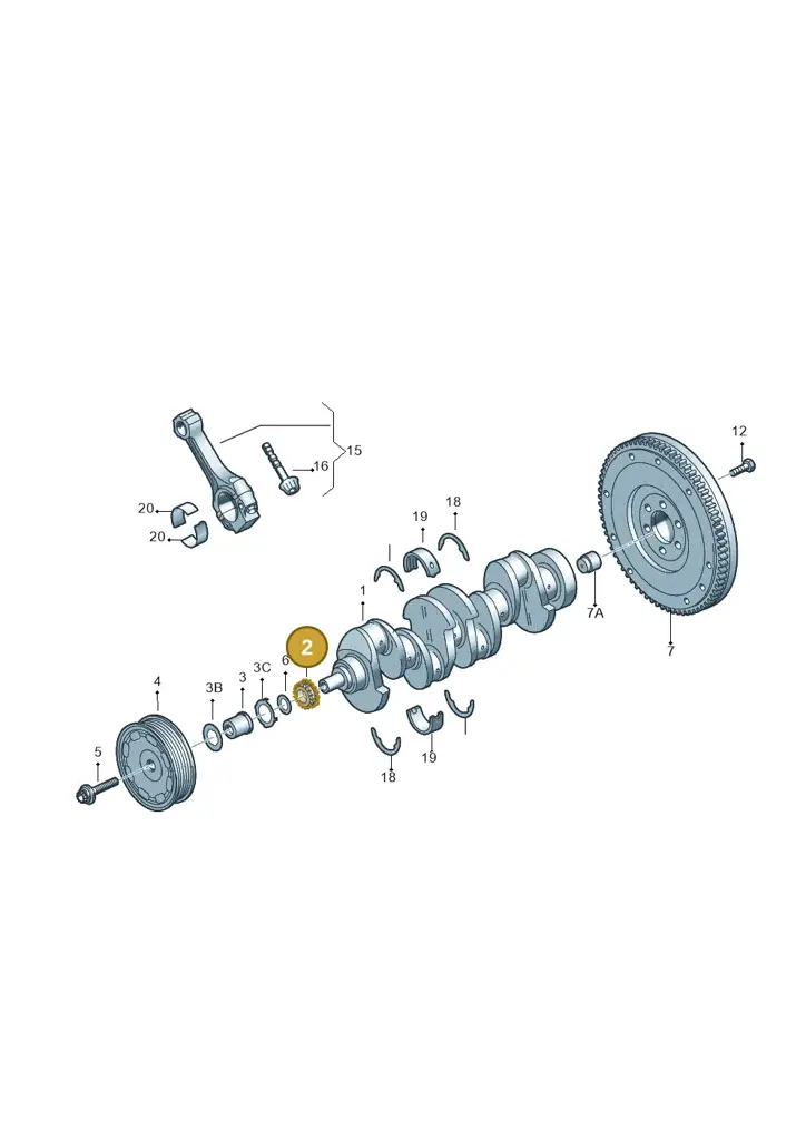 03C105209AG — Volkswagen Polo (2012-2014) diagram 747105130, position 2