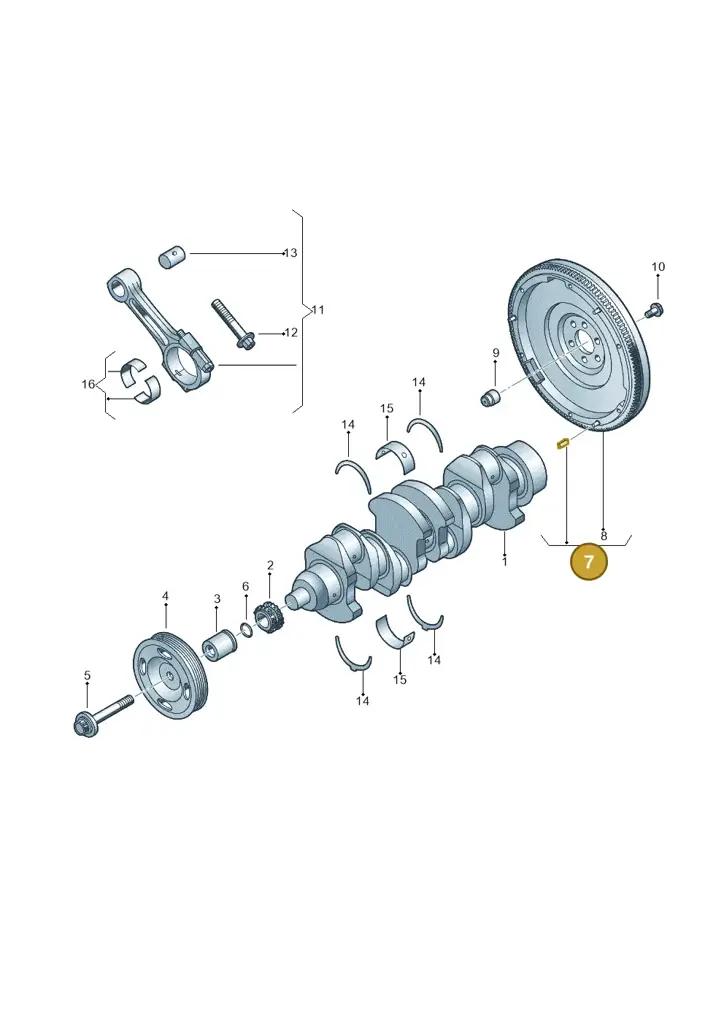 03C105269K — Volkswagen Jetta 1.6 (2014-2018) diagram 775105100, position 7