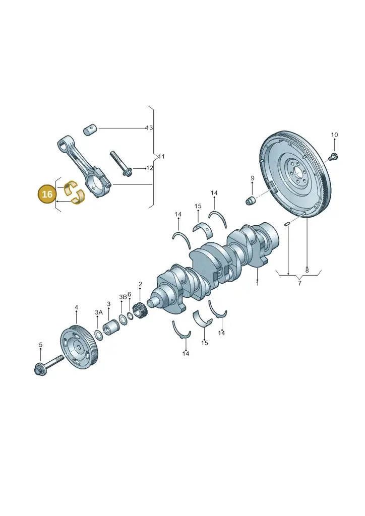 03C105701D002 — Volkswagen Beetle (2016-2019) diagram 775105200, position 16