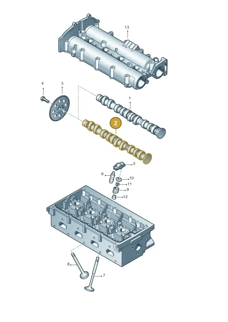 03C109101CQ — Volkswagen Jetta (2014-2017) diagram 253109150, position 2