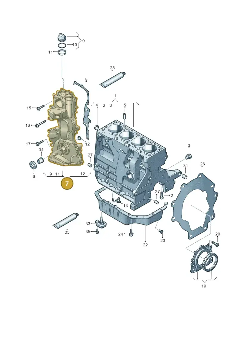 03C109210CP — Volkswagen Scirocco 2.0 (2014-2017) diagram 786103010, position 7