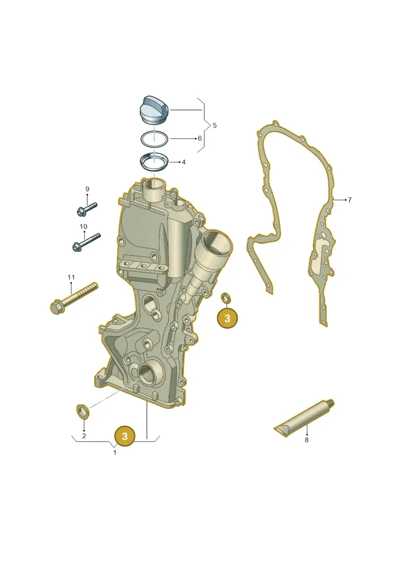 03C109293 — Volkswagen Beetle (2016-2019) diagram 689109620, position 3