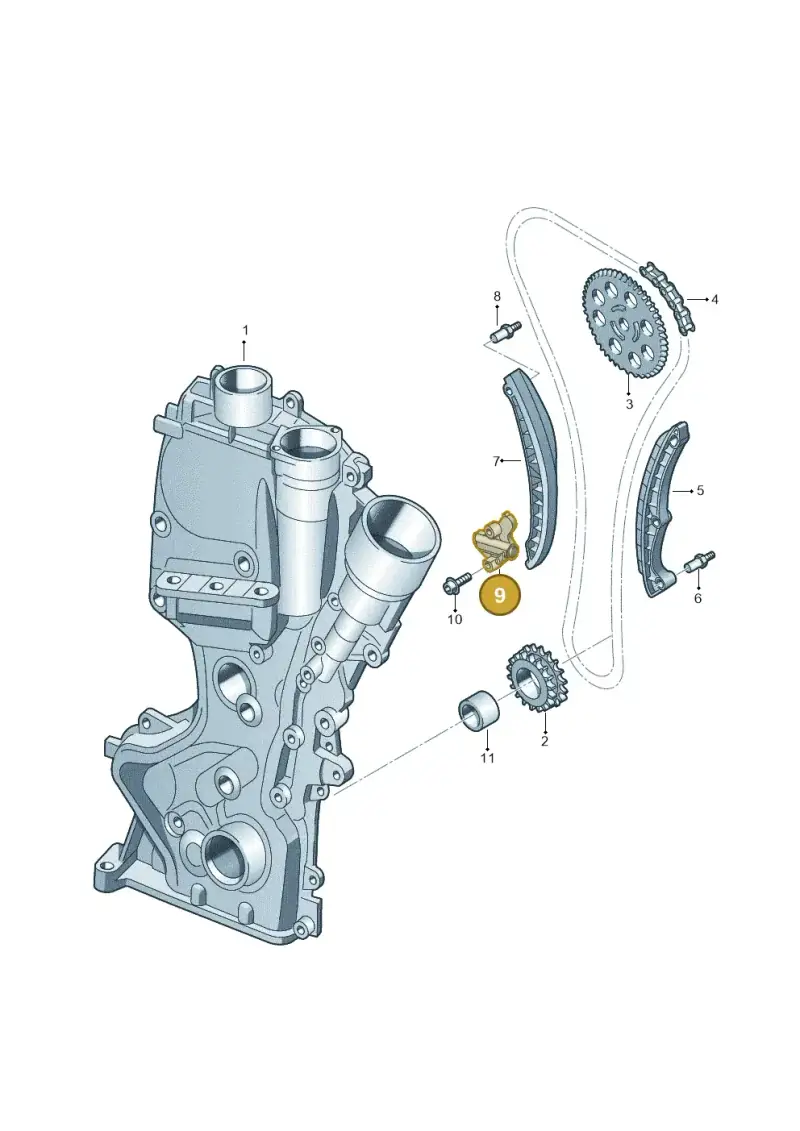 03C109507Q — Volkswagen GOLF VARIANT           07> (2007-) diagram 253109550, position 9