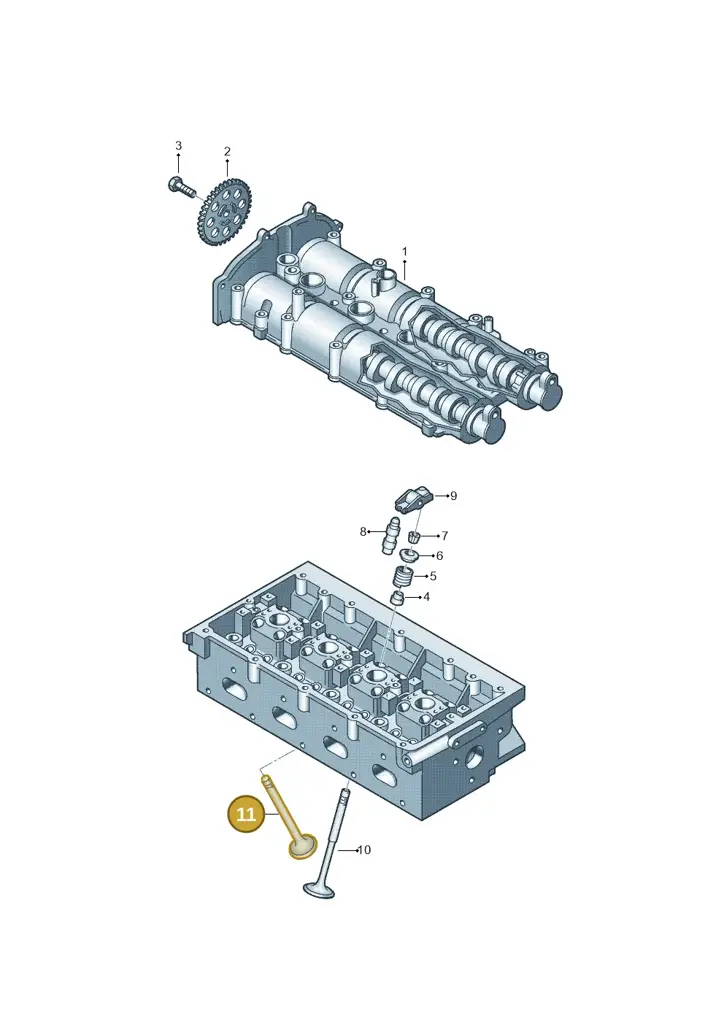 03C109611R — Volkswagen Jetta 1.6 (2014-2018) diagram 678109200, position 11